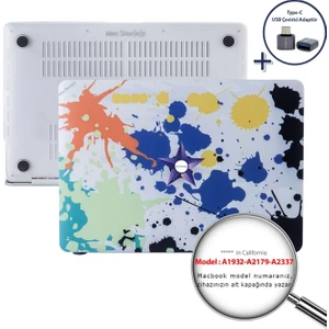 Macbook Air M1 Kılıf 13 inç A1932 A2179 A2337 ile Uyumlu Paint03