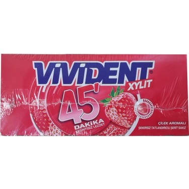 Vivident Xylit 45 Dakika Çilek Aromalı Cüzdan Sakız 26 G. * Fiyatı