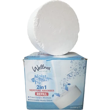 Wellnax Breeze Refresh Rutubet Giderici Nem Alıcı Yedek Tablet 2X500 gr -Banyo Nem ve Rutubet