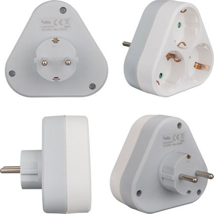 VE-22414 16 Amper 3500 Watt 3'lü Priz fiyatları