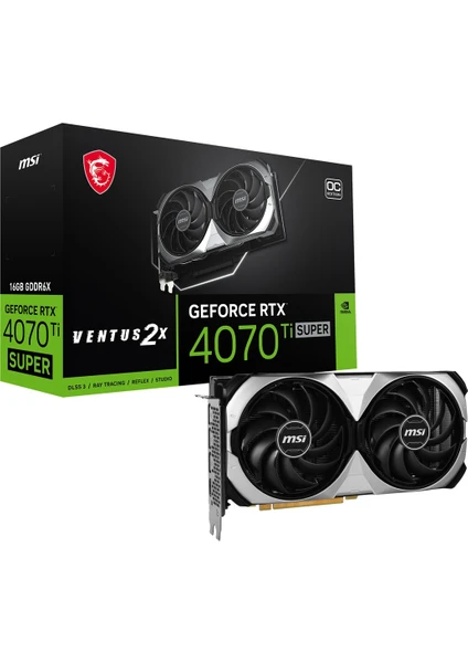 VGA GEFORCE RTX 4070 TI SUPER 16G VENTUS 2X OC RTX4070TIS 16GB GDDR6X 256B DX12 PCIE 4.0 X16 (3XDP 1XHDMI)