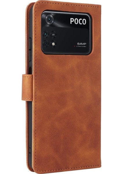 Xiaomi Poco M4 Pro 4g Deri Folio Flip Case Kart Ekleme Kılıf (Yurt Dışından)