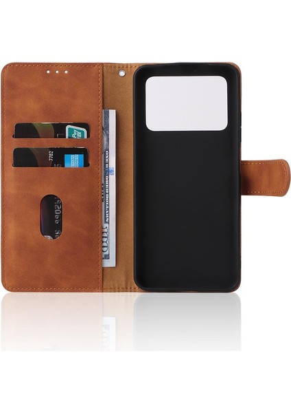 Xiaomi Poco M4 Pro 4g Deri Folio Flip Case Kart Ekleme Kılıf (Yurt Dışından)