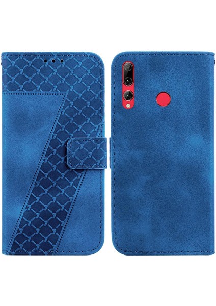 Huawei Y9 Başbakan 2019 Pu Deri Kabartmalı Desen Kart Yuvası Cüzdan Kılıf (Yurt Dışından)