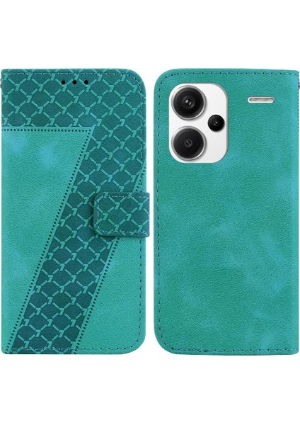 Xiaomi Redmi Için Not 13 Pro Artı Flip Folio Kapak Cüzdan Kabartmalı Pu Kılıf (Yurt Dışından)