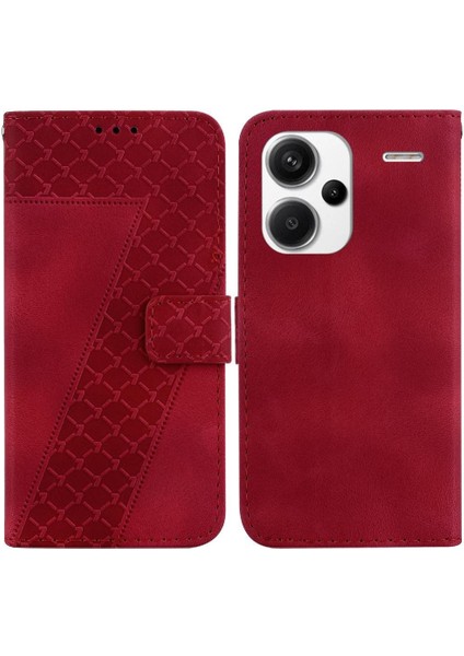 Xiaomi Redmi Için Not 13 Pro Artı Flip Folio Kapak Cüzdan Kabartmalı Pu Kılıf (Yurt Dışından)