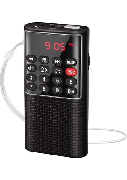 Silhouette Cep Fm Walkman Radyo Kaydedicili, Kilit Anahtarlı, Sd, Şarj Edilebilir Ses Kaydedicili Taşınabilir Pilli Radyo (Yurt Dışından)