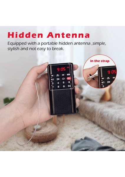 Silhouette Cep Fm Walkman Radyo Kaydedicili, Kilit Anahtarlı, Sd, Şarj Edilebilir Ses Kaydedicili Taşınabilir Pilli Radyo (Yurt Dışından)