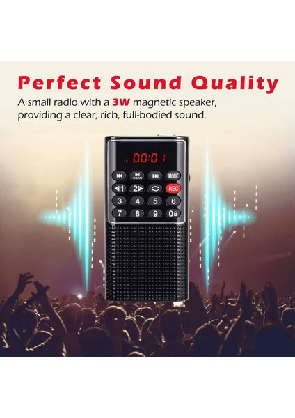 Silhouette Cep Fm Walkman Radyo Kaydedicili, Kilit Anahtarlı, Sd, Şarj Edilebilir Ses Kaydedicili Taşınabilir Pilli Radyo (Yurt Dışından)