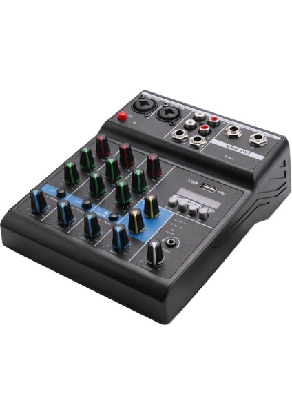 Silhouette Taşınabilir Ses Mikser Profesyonel 4 Kanal Bluetooth Mikser Dj Konsolu Karaoke USB Canlı Sahne Ktv Için Yankı Etkisi ile (Yurt Dışından)