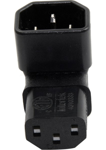 Silhouette Iec Erkek C14 - Yukarı Sağ Açılı 90 Derece Iec Dişi C13 Güç Uzatma Adaptörü (Yurt Dışından)