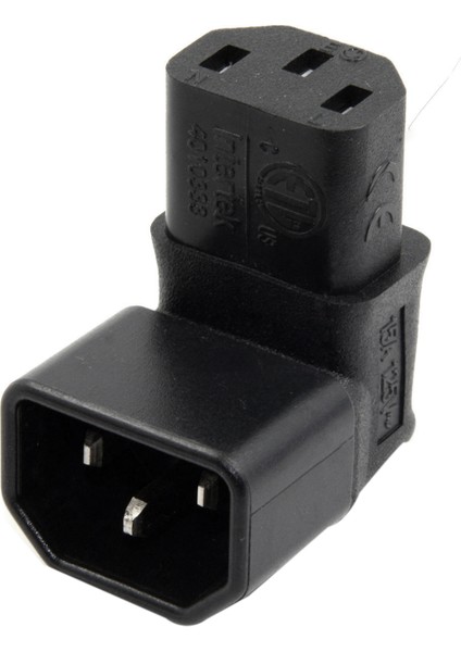 Silhouette Iec Erkek C14 - Yukarı Sağ Açılı 90 Derece Iec Dişi C13 Güç Uzatma Adaptörü (Yurt Dışından) fiyatları