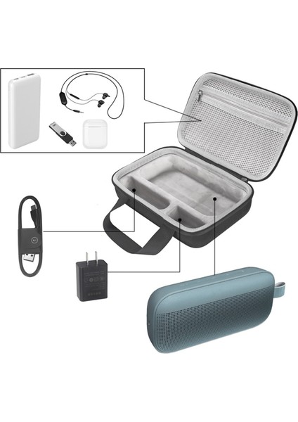 Soundlink Flex Bluetooth Taşınabilir Hoparlör Için Sert Seyahat Çantasının Değiştirilmesi, Ekstra Mesh ve Güç Kablosu Kılıfı (Yurt Dışından)
