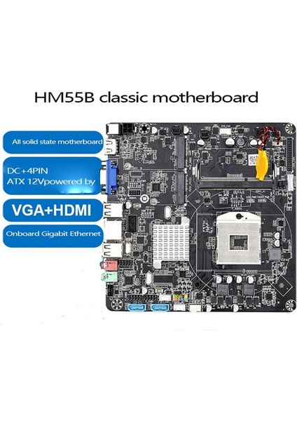 HM55B PGA988 Masaüstü Bilgisayar Anakart Ddr3 Sata Iı Mini Itx Anakart Için Mini Host/htpc/radyo/reklam Makinesi (Yurt Dışından)