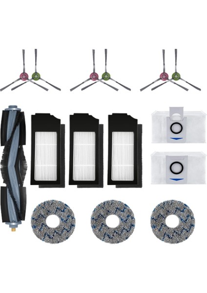 Ecovacs Robot Için Filtre Fırçası Bezi Yedek Çanta Aksesuar Seti (Yurt Dışından)