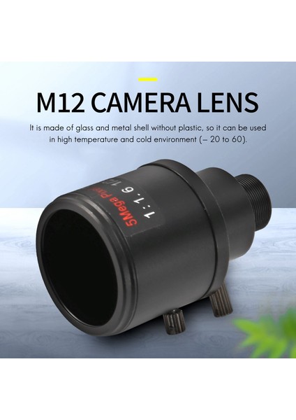 Silhouette Cctv Lens 1/2.5 Inç 6-22MM 5mp M12 Montajlı Değişken Odaklı Lens F1.6 4mp/5mp Cmos/ccd Sensör Güvenlik Ip/ahd Kamera (Yurt Dışından)