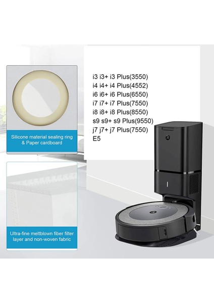 Irobot Roomba I7+ I7 Plus (7550) I3+(3550) Için 14'lü Paket I7 Vakum Torbası (Yurt Dışından) fiyatları