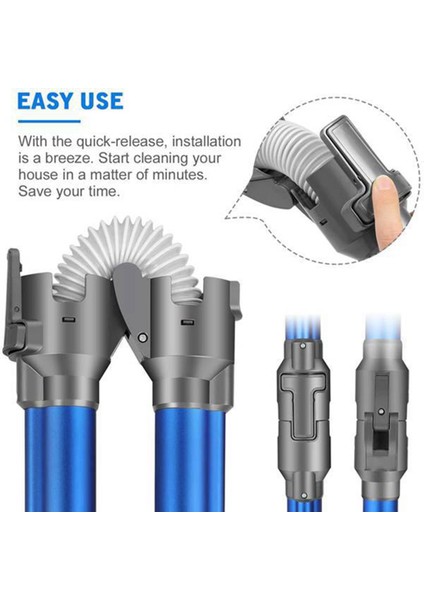 Dyson V7 V8 V10 Elektrikli Süpürge Flex Tüp Için Katlanabilir Uzatma Tüpü (Yurt Dışından)