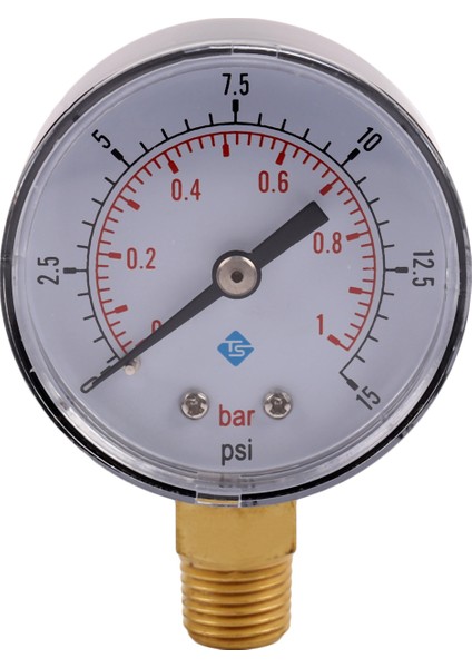 Silhouette 0-1bar 50MM Su Basıncı Ölçer Ölçer 1/4 Inç Npt Konu Manometre -50-15PSI (Yurt Dışından)