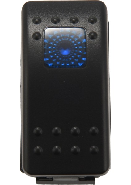 Silhouette 12V 20 Amp Su Geçirmez Mavi LED Açma/kapama Tekne Deniz Spst 3p Işıklı Rocker Anahtarı (Yurt Dışından)