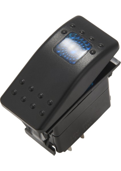 Silhouette 12V 20 Amp Su Geçirmez Mavi LED Açma/kapama Tekne Deniz Spst 3p Işıklı Rocker Anahtarı (Yurt Dışından)