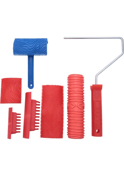 Silhouetteahşap Tahıl Alet Seti, 12 Adet 7 Inç Graining Boyama Aracı Ahşap Doku Boya Rulo Ahşap Desen Araçları Duvar Odası Sanat Için (Yurt Dışından)