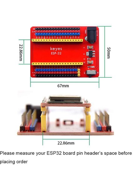 Silhouette ESP32-IO Genişletme Kartı Keyes ESP32 Çekirdek Kartıyla Uyumlu (Yurt Dışından)