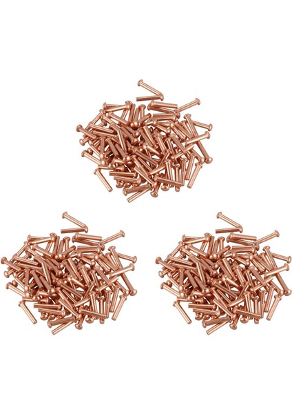 SILHOUETTE300 Adet 5/64 Inç x 25/64 Inç Yuvarlak Kafa Bakır Katı Perçin Bağlantı Elemanları (Yurt Dışından)