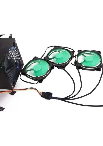 Silhouette Soğutma Fanı Adaptör Kablosu, 15 Pin Sata - 4 x 3 Pin / 4 Pin 12V Pc Kasa Fanı Güç Adaptör Kablosu - 15 Pin Sata (Yurt Dışından)