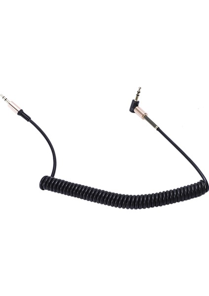 Silhouette 3.5mm Ses Aux Kablosu Jakı 3.5 Jack Altın Kaplama 90 Derece Açılı Ses Kablosu 3.5mm Erkek - Erkek Araba Için Siyah (Yurt Dışından)