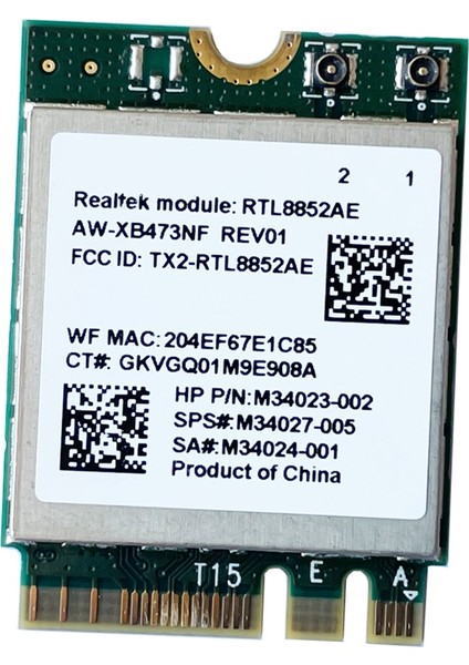 Silhouette 2.4g 5g 802.11AC/AX Kablosuz Modül AW-XB473NF RTL8852AE RTL8852 Wifi 6 -Mımo Ağ Kartı Bluetooth 5.2 Win 10 Için (Yurt Dışından)