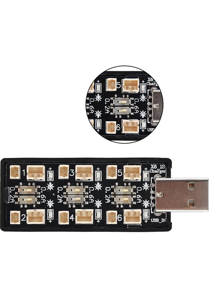 Silhouette 1s Lipo Pil USB Şarj Cihazı 3.7V/4.20V 6 Kanal 1s Lipo Şarj Cihazı Mikro-Jst 1.25 Jst-Ph 2.0 Mcx Mcpx Konnektörleri (Yurt Dışından)