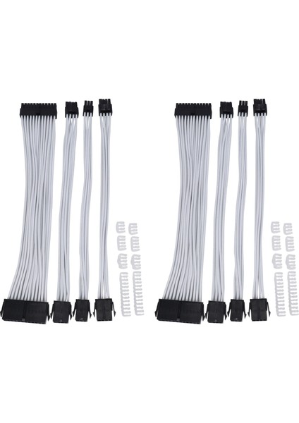 Silhouette 2x Temel Uzatma Kablosu Kiti; 2 Adet Atx 24PIN/EPS 4+4pin/pci-E 8pin/pci-E 6pin Güç Uzatma Kablosu (Yurt Dışından)