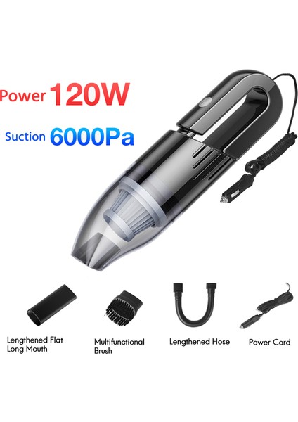 Silhouette El Araba Elektrikli Süpürge, Araba Araç ve Ev Için Evrensel 12V 6000PA Otomatik Mini Elektrikli Süpürge (Yurt Dışından) fiyatları