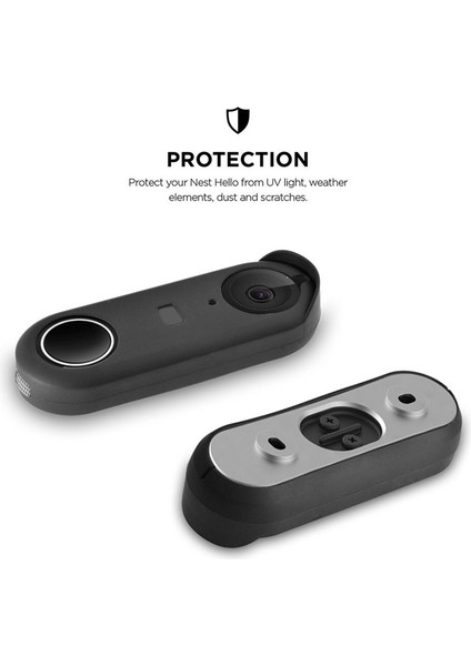 Silhouette Hello Doorbell Kapağı Için Tasarlanmış Silikon Kılıf (Siyah) - Tam Korumalı Gece Görüşüne Uyumlu (Yurt Dışından) fiyatları