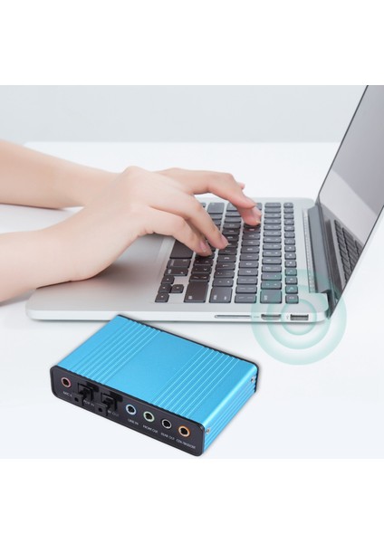 Silhouette Ses Kartı, 6 Kanal Harici Ses Kartı USB 2.0 Harici 7.1 5.1 Çevresel Ses Optik S/pdıf Ses Ses Kartı Adaptörü (Yurt Dışından) modelleri