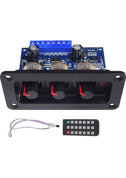 Silhouette Uzaktan Kumandalı 2.1 Kanal Dijital Güç Amplifikatörü Kartı 2X25W+50W Bt5.0 Subwoofer D Sınıfı Amplifikatör Kartı DC12-20V (Yurt Dışından)