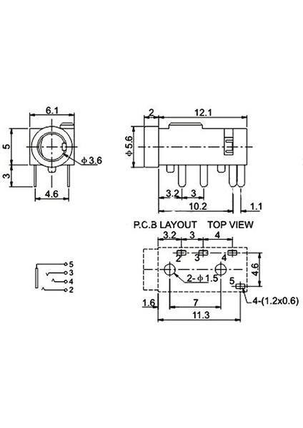 100 Adet 3.5mm Dişi Ses Konektörü 4 Pin Dıp Kulaklık Jak Soketi PJ-320A (Yurt Dışından)