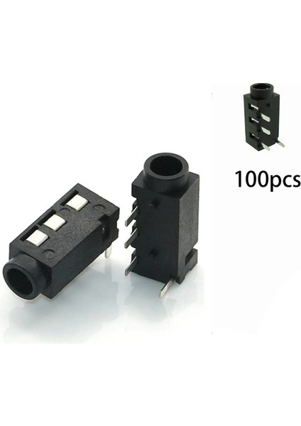 100 Adet 3.5mm Dişi Ses Konektörü 4 Pin Dıp Kulaklık Jak Soketi PJ-320A (Yurt Dışından)