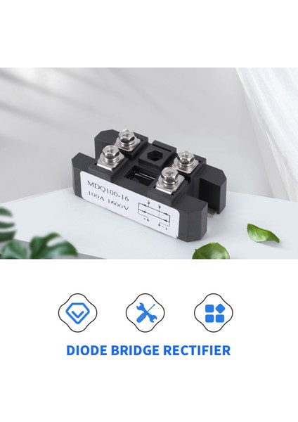 Mdq 100A-1600V Siyah Tek Fazlı Diyot Köprü Doğrultucu 100A Amp Yüksek Güç 1600V (Yurt Dışından)