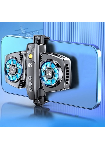 Silhouette Taşınabilir Cep Telefonu Soğutucu Yarıiletken Çift Soğutma Fanı Radyatör Telefon Tutucu Oyun Isı Emici Eğlenceli Soğutucu (Siyah) (Yurt Dışından) modelleri