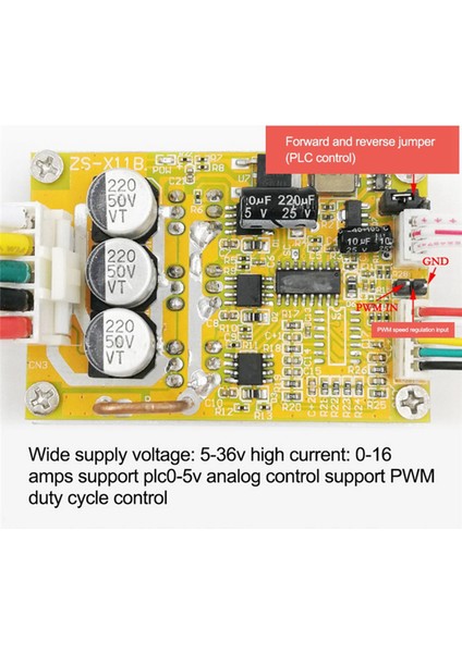 Silhouette 1 Adet Dc 5-36V 350W Bldc Üç Fazlı Fırçasız (Salonlu) Motor Kontrolörü Fırçasız Sensör Motor Sürücüsü (Yurt Dışından)