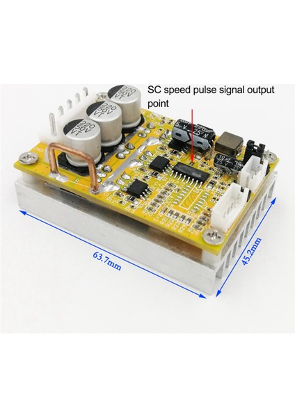Silhouette 1 Adet Dc 5-36V 350W Bldc Üç Fazlı Fırçasız (Salonlu) Motor Kontrolörü Fırçasız Sensör Motor Sürücüsü (Yurt Dışından)