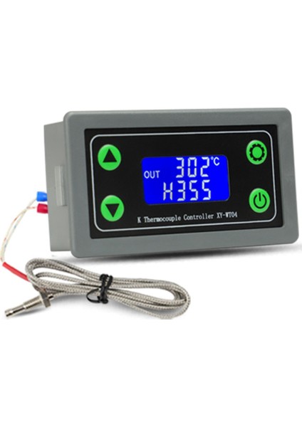 Silhouette XY-WT04 Yüksek Sıcaklık Dijital Termostat K-Tipi Termokupl Yüksek Sıcaklık Kontrol Cihazı -99-999 Derece (Yurt Dışından)