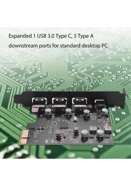 Pcı-E - Usb3.0+Tip C Genişletme Kartı (Pcıe Kartı)Windows Ox Için Süper Hızlı USB 3.0 Pcı Genişletme Kartı ile 3 Bağlantı Noktası (Yurt Dışından)