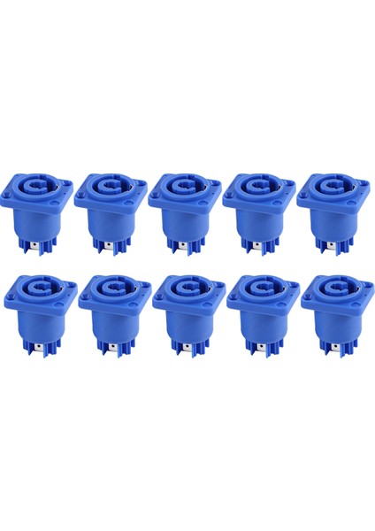 Silhouette 10 Adet Powercon Konektörü 3 Pin 20A 250 V Güç Hoparlör Paneli Soket Dişi LED Ekran Sahne Aydınlatma, Mavi (Yurt Dışından)