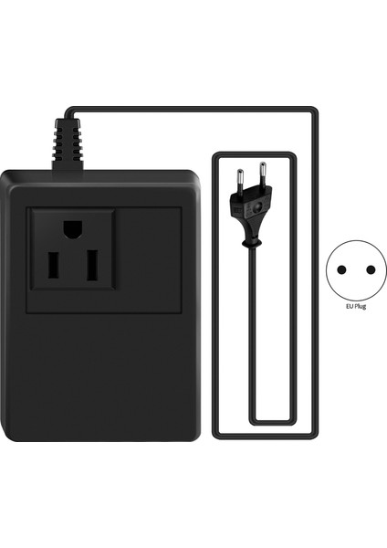 Silhouette Gerilim Dönüştürücü Trafo 110V Seyahat Gerilim Trafosu Dönüştürücü Ab Fişi (Yalnızca 70W Dahilindeki Elektrikli Cihazlarda Kullanılır) (Yurt Dışından)