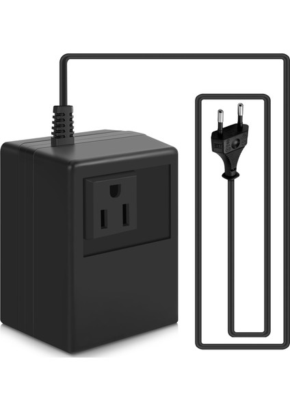 Silhouette Gerilim Dönüştürücü Trafo 110V Seyahat Gerilim Trafosu Dönüştürücü Ab Fişi (Yalnızca 70W Dahilindeki Elektrikli Cihazlarda Kullanılır) (Yurt Dışından)