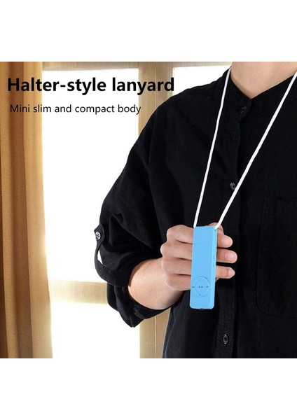 Silhouette Taşınabilir USB Spor U Disk Mini Mp3 Müzik Çalar Desteği 32GB Tf Kart (Mavi) (Yurt Dışından)