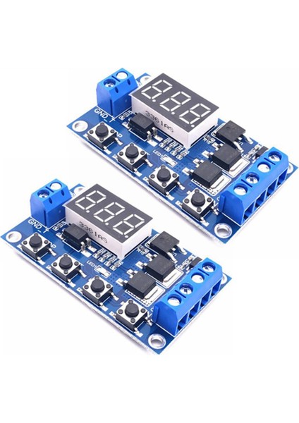 Silhouette 2 Adet DC12-24V Çift Mos Dijital Zaman Geciktirme Rölesi Tetik Döngüsü Zamanlayıcı Gecikme Anahtarı Devre Zamanlama Kontrol Modülü (Yurt Dışından)